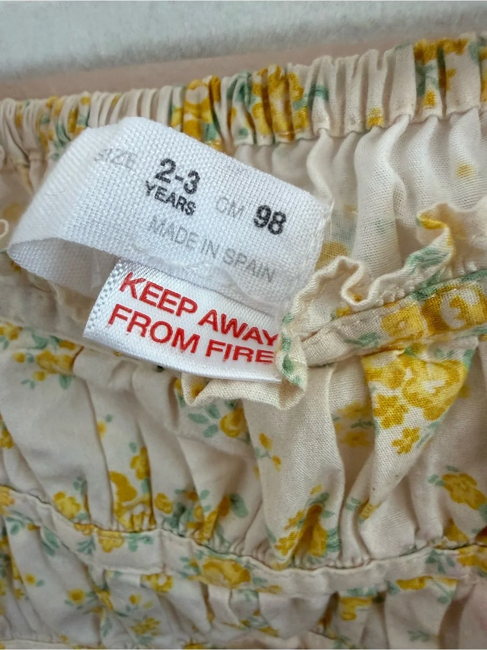 Zara kids Girls Floral Smocked Sundress - Yellow & Cream